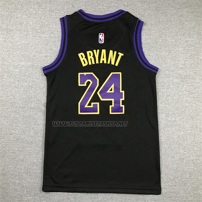 Camiseta Kobe Bryant NO 24 Nino Los Angeles Lakers Ciudad 2023-24 Negro